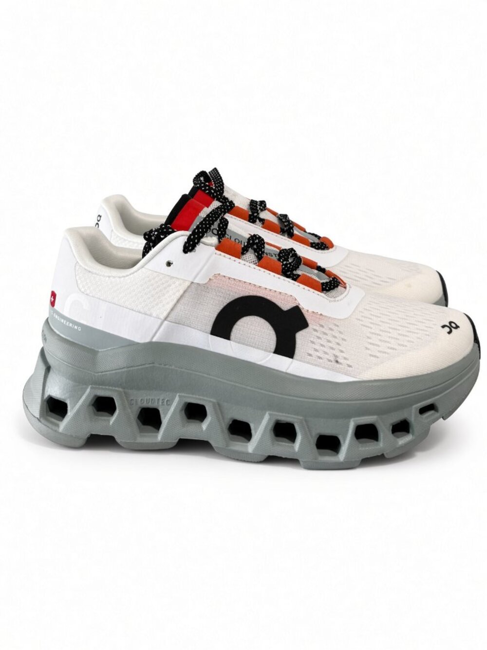 NEW On Cloudmonster Mist White Wave Blue Sneakers Shoes Womens Size 7